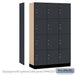 Salsbury 15" Wide Premier Wood Locker - Four Tier - 3 Wide - 6 Feet High - 18" Deep - Carbon Mesh - Hasps - Sweatfully