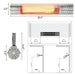 1500W Electric Indoor/Outdoor Waterproof Infrared Patio Heater W/ 2 Power Settings (91826957) - Sweatfully