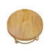 31.5" Modern round coffee table Wooden carving pattern coffee table with metal legs for living room reception room office Golden - Sweatfully