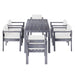 Outdoor 7-Piece Patio Table and Chairs Set for 6 with 72.8" Rectangle Table, Removable Cushions for Backyard, Garden, Poolside - Sweatfully