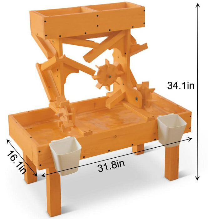 Outdoor Wooden Water Table for Toddlers | Kids’ Sensory Play Station - Sweatfully