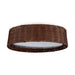 17" Traditional Brown Rattan Flush Mount Lighting with LED - Sweatfully