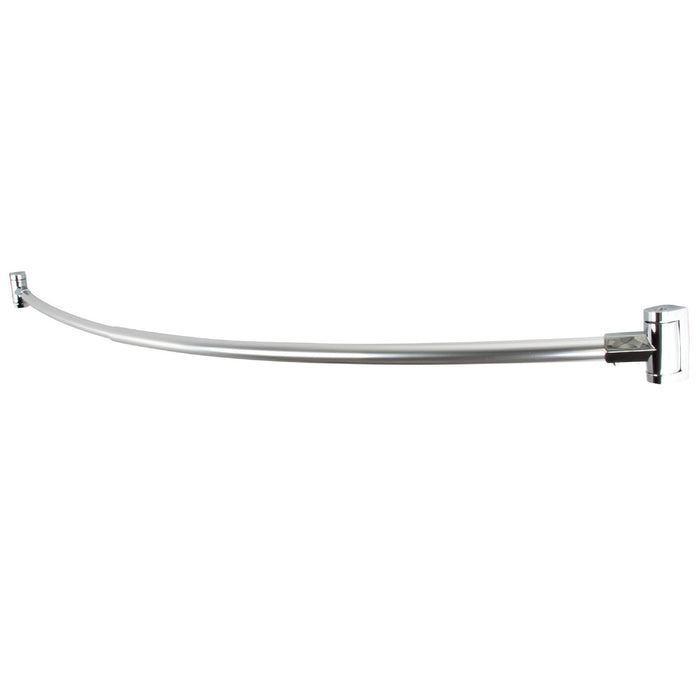 36 in. to 61 in. Curved Shower Rod (Brushed Nickel Finish) - Sweatfully