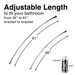 36 in. to 61 in. Curved Shower Rod (Brushed Nickel Finish) - Sweatfully