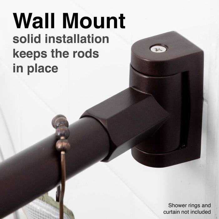 36 in. to 61 in. Curved Shower Rod (Oil-Rubbed Bronze Finish) - Sweatfully