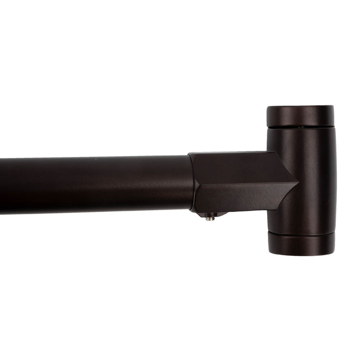 36 in. to 61 in. Curved Shower Rod (Oil-Rubbed Bronze Finish) - Sweatfully
