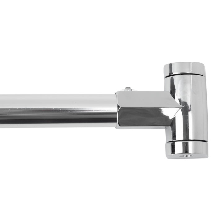 36 in. to 61 in. Curved Shower Rod (Chrome Finish) - Sweatfully