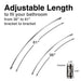 36 in. to 61 in. Curved Shower Rod (Chrome Finish) - Sweatfully