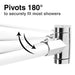 36 in. to 61 in. Curved Shower Rod (Chrome Finish) - Sweatfully