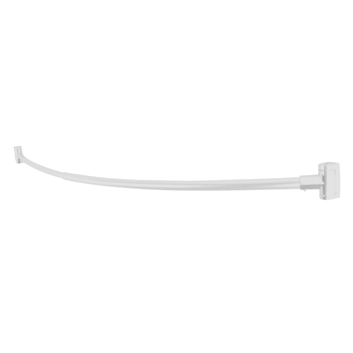 36 in. to 61 in. Curved Shower Rod (White Finish) - Sweatfully