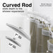 36 in. to 61 in. Curved Shower Rod (White Finish) - Sweatfully