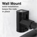 44 in. to 70 in. Double Curved Shower Rod (Matte Black Finish) - Sweatfully