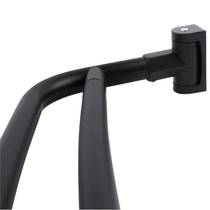 44 in. to 70 in. Double Curved Shower Rod (Matte Black Finish) - Sweatfully