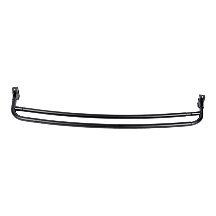 44 in. to 70 in. Double Curved Shower Rod (Matte Black Finish) - Sweatfully