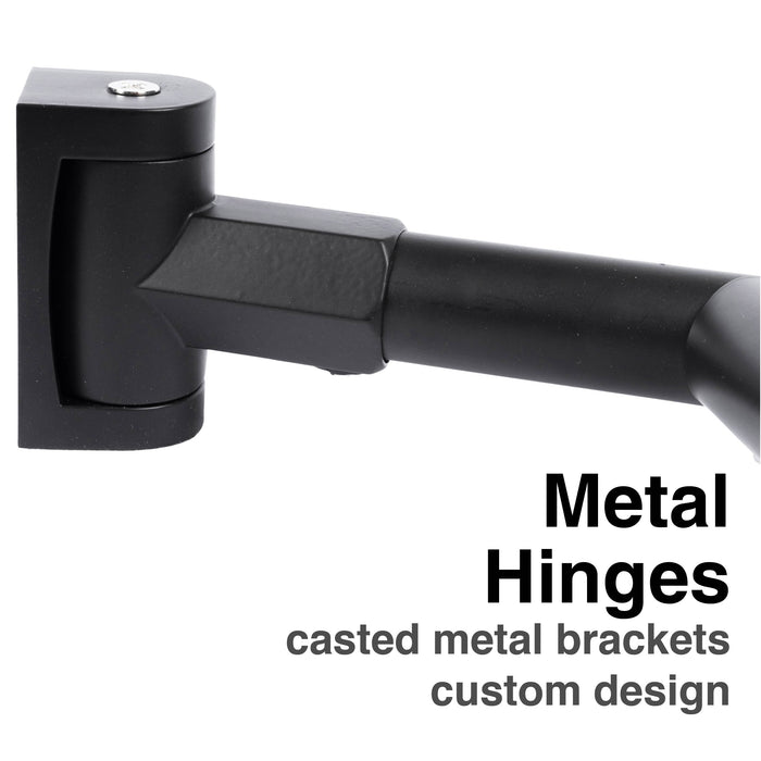 44 in. to 70 in. Double Curved Shower Rod (Matte Black Finish) - Sweatfully
