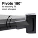 44 in. to 70 in. Double Curved Shower Rod (Matte Black Finish) - Sweatfully