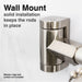 44 in. to 70 in. Double Curved Shower Rod (Brushed Nickel Finish) - Sweatfully