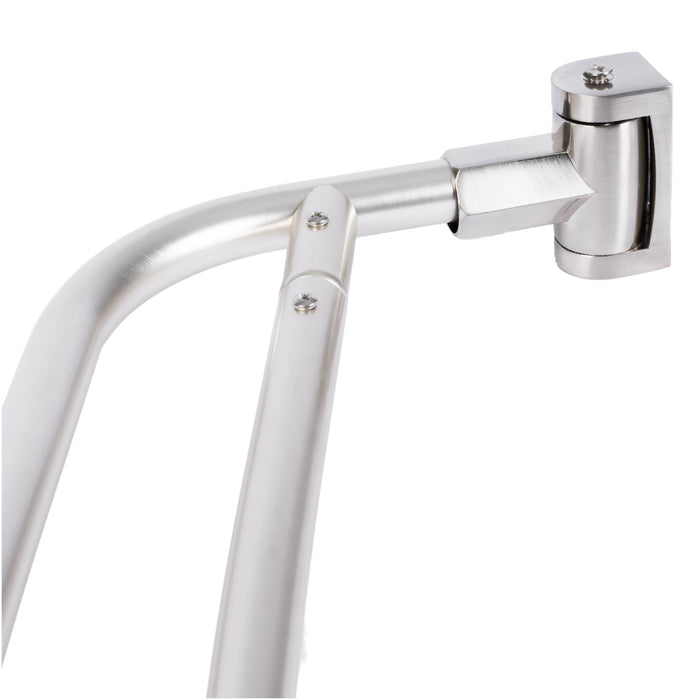 44 in. to 70 in. Double Curved Shower Rod (Brushed Nickel Finish) - Sweatfully