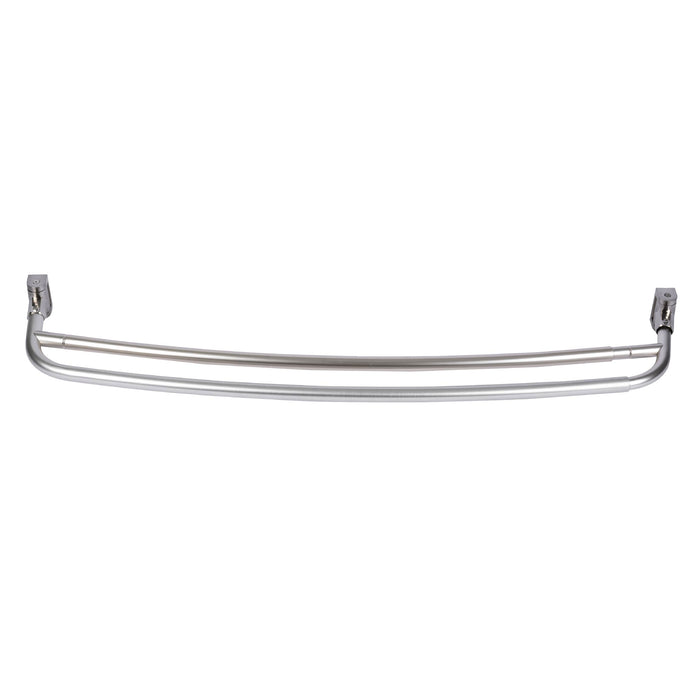 44 in. to 70 in. Double Curved Shower Rod (Brushed Nickel Finish) - Sweatfully