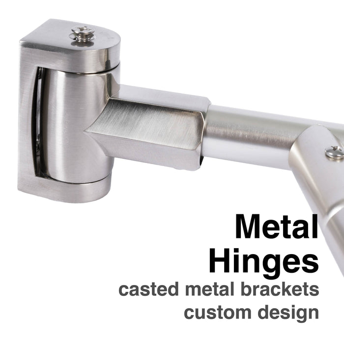 44 in. to 70 in. Double Curved Shower Rod (Brushed Nickel Finish) - Sweatfully