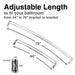 44 in. to 70 in. Double Curved Shower Rod (Brushed Nickel Finish) - Sweatfully