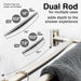 44 in. to 70 in. Double Curved Shower Rod (Brushed Nickel Finish) - Sweatfully