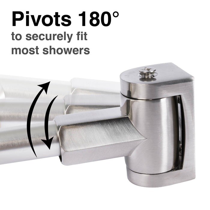 44 in. to 70 in. Double Curved Shower Rod (Brushed Nickel Finish) - Sweatfully
