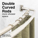 44 in. to 70 in. Double Curved Shower Rod (Brushed Nickel Finish) - Sweatfully