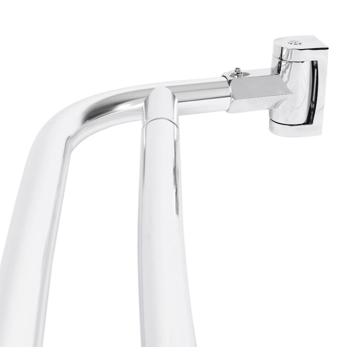 44 in. to 70 in. Double Curved Shower Rod (Chrome Finish) - Sweatfully