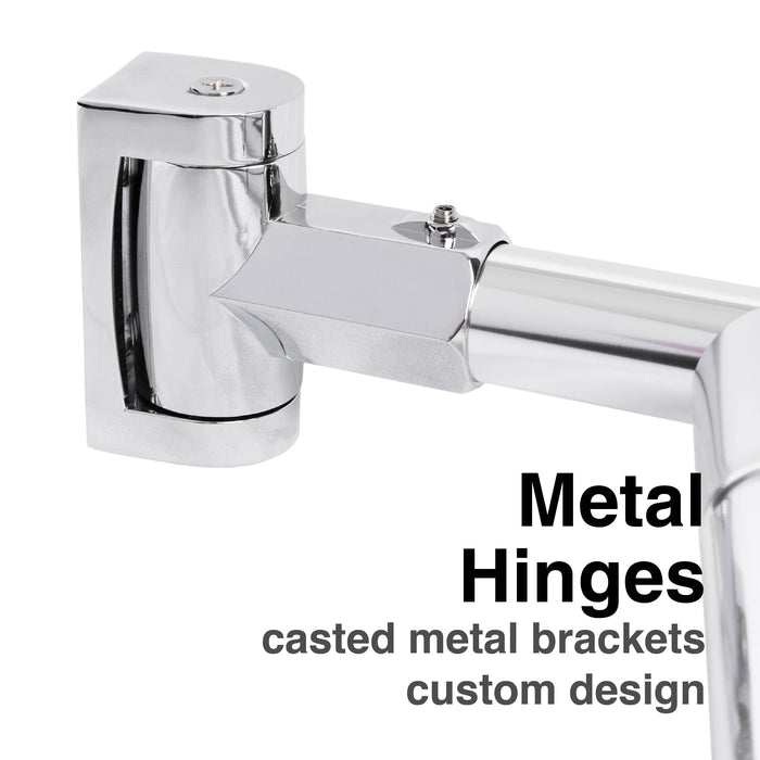 44 in. to 70 in. Double Curved Shower Rod (Chrome Finish) - Sweatfully