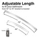44 in. to 70 in. Double Curved Shower Rod (Chrome Finish) - Sweatfully