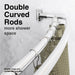 44 in. to 70 in. Double Curved Shower Rod (Chrome Finish) - Sweatfully