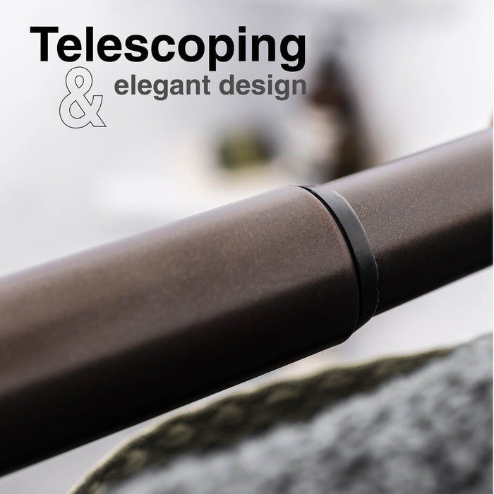 44 in. to 70 in. Double Curved Shower Rod (Oil-Rubbed Bronze Finish) - Sweatfully