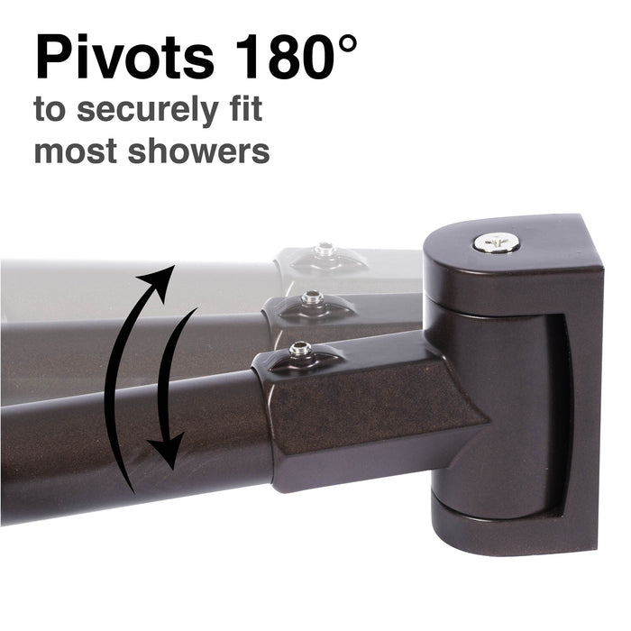 44 in. to 70 in. Double Curved Shower Rod (Oil-Rubbed Bronze Finish) - Sweatfully