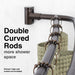 44 in. to 70 in. Double Curved Shower Rod (Oil-Rubbed Bronze Finish) - Sweatfully