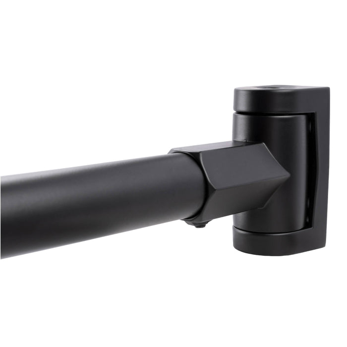 36 in. to 61 in. Curved Shower Rod (Black Finish) - Sweatfully