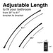 36 in. to 61 in. Curved Shower Rod (Black Finish) - Sweatfully