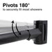 36 in. to 61 in. Curved Shower Rod (Black Finish) - Sweatfully