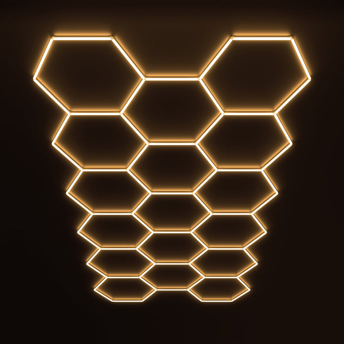 HexGlow Lighting Large 17 Hex Kit (19.94' x 9.74') - Sweatfully