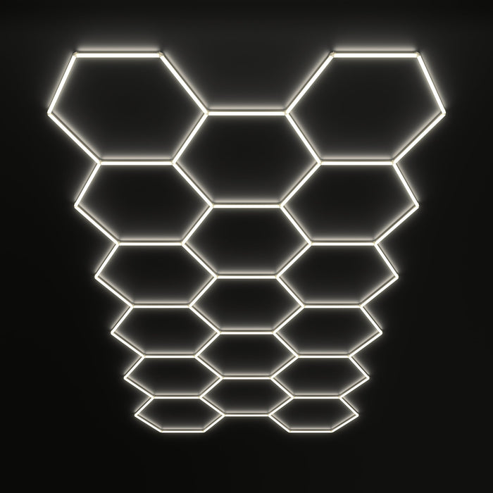 HexGlow Lighting Large 17 Hex Kit (19.94' x 9.74') - Sweatfully
