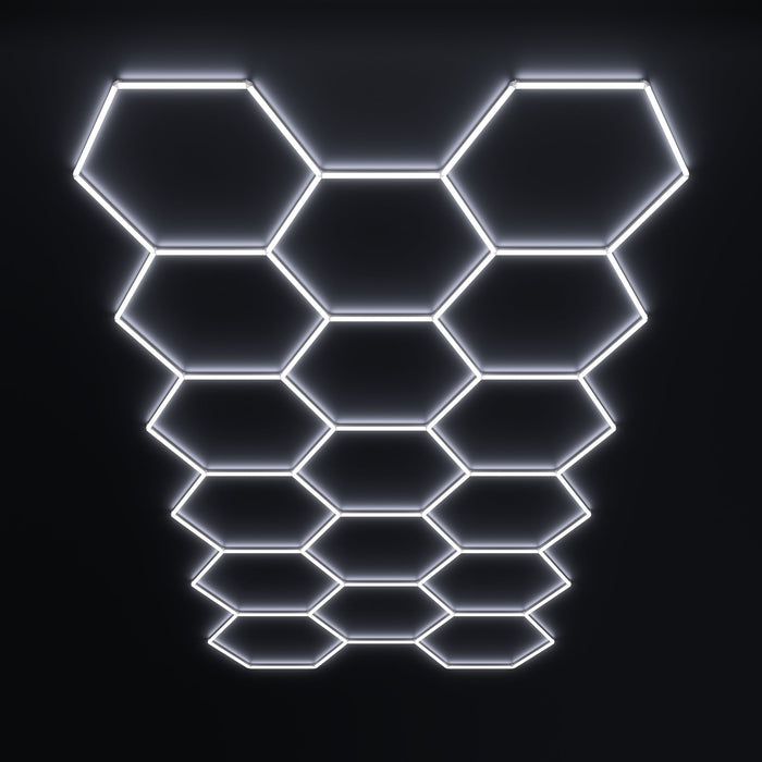 HexGlow Lighting Large 17 Hex Kit (19.94' x 9.74') - Sweatfully