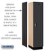 Salsbury 18" Wide Single Tier Designer Wood Locker - 1 Wide - 6 Feet High - 21 Inches Deep - Black - Silver Electronic Locks - Sweatfully
