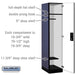 Salsbury 18" Wide Single Tier Designer Wood Locker - 1 Wide - 6 Feet High - 21 Inches Deep - Blue - Black Electronic Locks - Sweatfully
