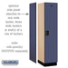 Salsbury 18" Wide Single Tier Designer Wood Locker - 1 Wide - 6 Feet High - 21 Inches Deep - Blue - Hasps - Sweatfully