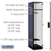 Salsbury 18" Wide Single Tier Designer Wood Locker - 1 Wide - 6 Feet High - 21 Inches Deep - Blue - Hasps - Sweatfully