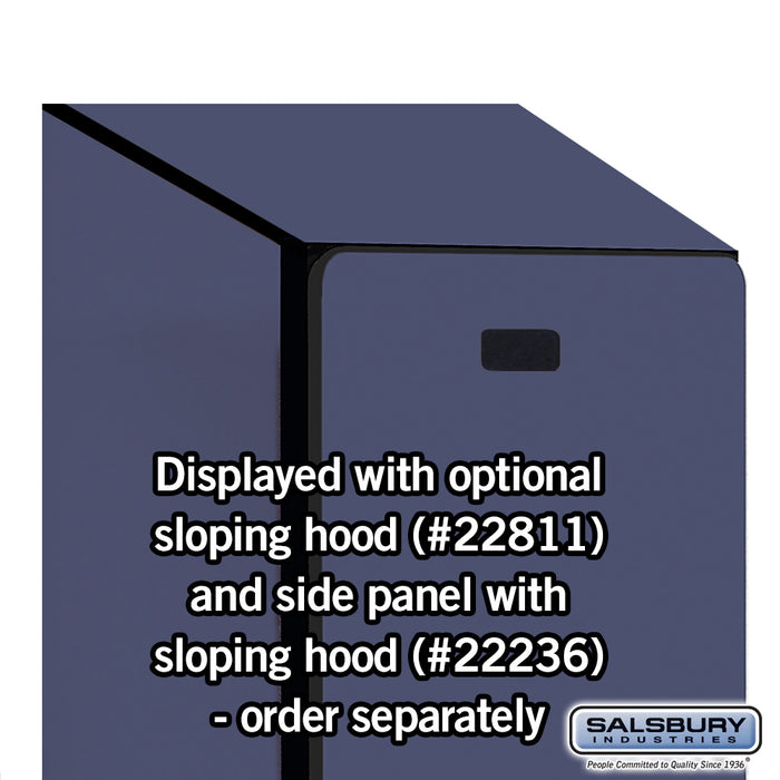 Salsbury 18" Wide Single Tier Designer Wood Locker - 1 Wide - 6 Feet High - 21 Inches Deep - Blue - Hasps - Sweatfully