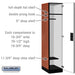 Salsbury 18" Wide Single Tier Designer Wood Locker - 1 Wide - 6 Feet High - 21 Inches Deep - Cherry - Hasps - Sweatfully