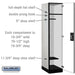 Salsbury 18" Wide Single Tier Designer Wood Locker - 1 Wide - 6 Feet High - 21 Inches Deep - Gray - Black Resettable Combination Locks - Sweatfully