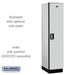 Salsbury 18" Wide Single Tier Designer Wood Locker - 1 Wide - 6 Feet High - 21 Inches Deep - Gray - Silver Electronic Locks - Sweatfully