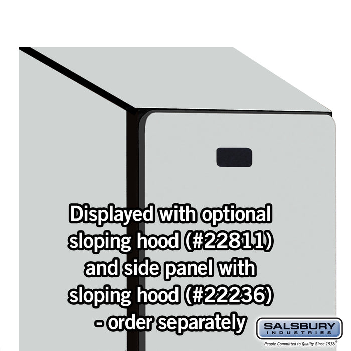 Salsbury 18" Wide Single Tier Designer Wood Locker - 1 Wide - 6 Feet High - 21 Inches Deep - Gray - Hasps - Sweatfully